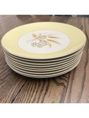 Set of 3 Century Service Autumn Gold 10 1/8" Dinner Plates – Vintage Wheat D